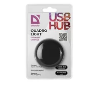 USB HUB Defender Quadro Light USB 2.0, 4 порта (черный)