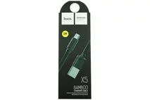 Кабель Hoco X5 microUSB - USB черный, 1м