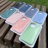 Чехол iPhone 11 Pro Max Liquid Silicone FULL (темно-синий)