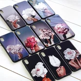 Чехол iPhone XR KSTATI Glass Flower Head