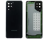 Задняя крышка Samsung A225F A22 черная 1кл (в сборе со стеклом камеры)