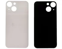 Задняя крышка (cтекло) iPhone 13 Mini (с увел. вырезом) розовая 1кл