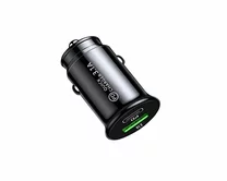 АЗУ-1USB + 1USB-C Mini Car charger черный