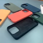 Чехол iPhone 15 Silicone MagSafe без лого (голубой)