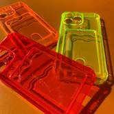 Чехол iPhone 14 TPU CardHolder (прозрачный желтый)